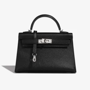Mirror Quality Hermès Replicas Mini Kelly Epsom Black PHW – DLF