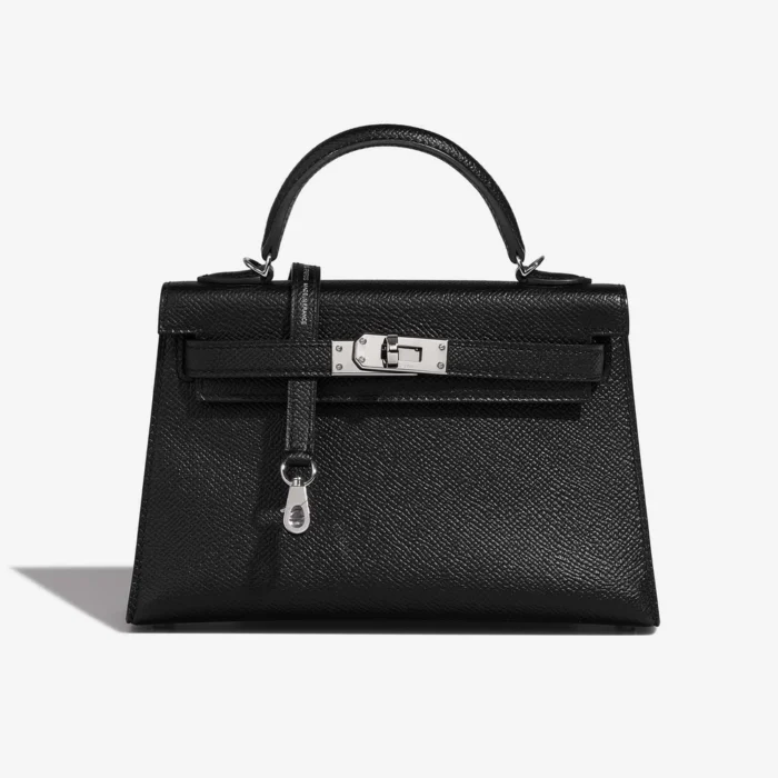 Mirror Quality Hermès Replicas Mini Kelly Epsom Black PHW – DLF