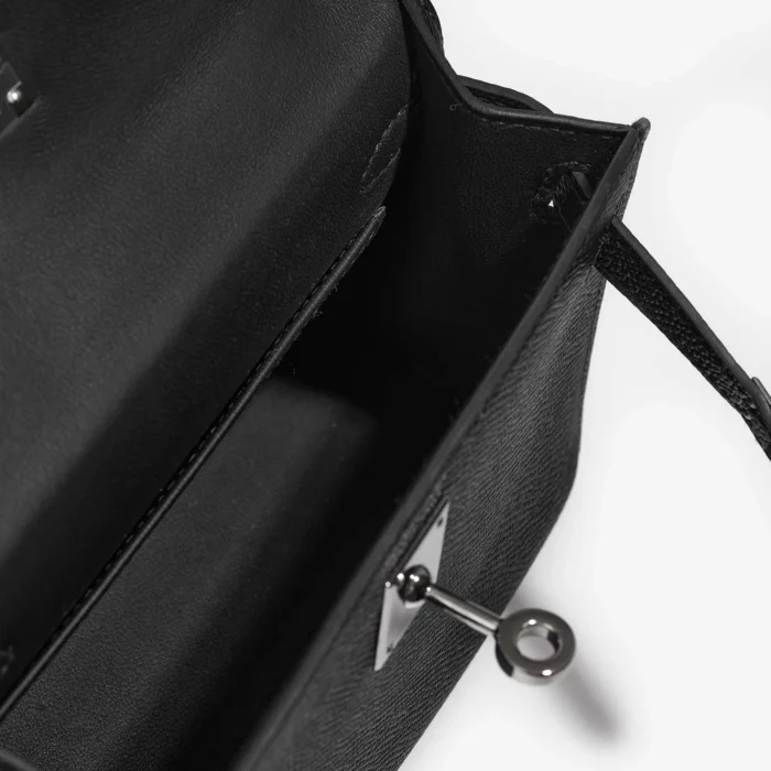 Mirror Quality Hermès Replicas Mini Kelly Epsom Black PHW - DLF - Image 5
