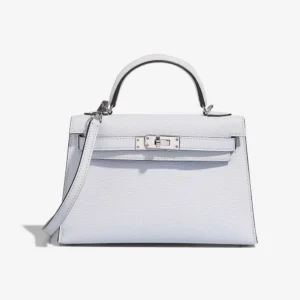 Mirror Quality Hermès Replicas Mini Kelly Epsom Bleu Brume PHW - DLF