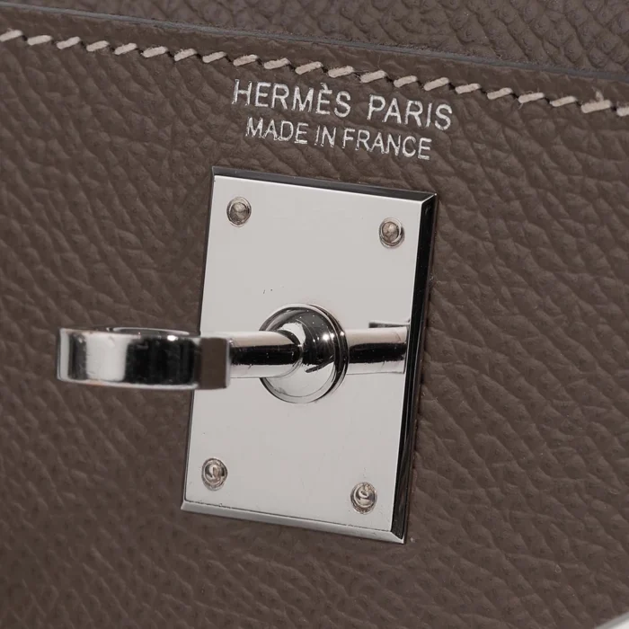 Mirror Quality Hermès Replicas Mini Kelly Epsom Etoupe PHW - DLF - Image 5