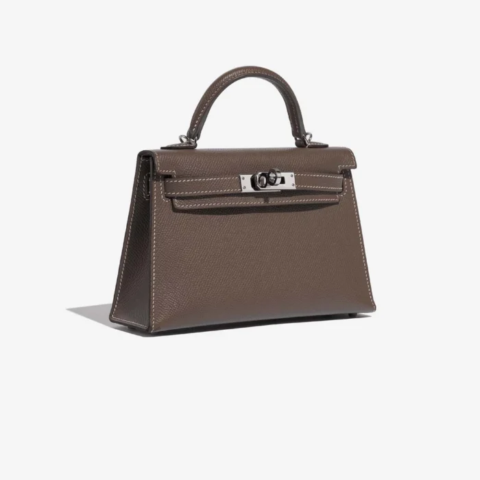 Mirror Quality Hermès Replicas Mini Kelly Epsom Etoupe PHW - DLF - Image 4