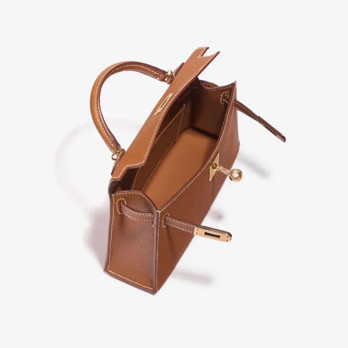 Mirror Quality Hermès Replicas Mini Kelly Epsom Gold GHW - DLF - Image 5
