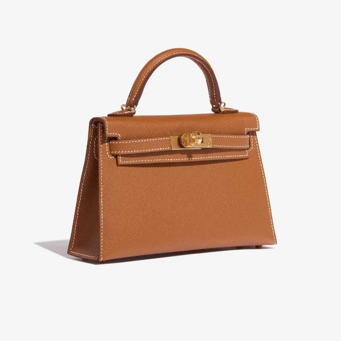Mirror Quality Hermès Replicas Mini Kelly Epsom Gold GHW - DLF - Image 4