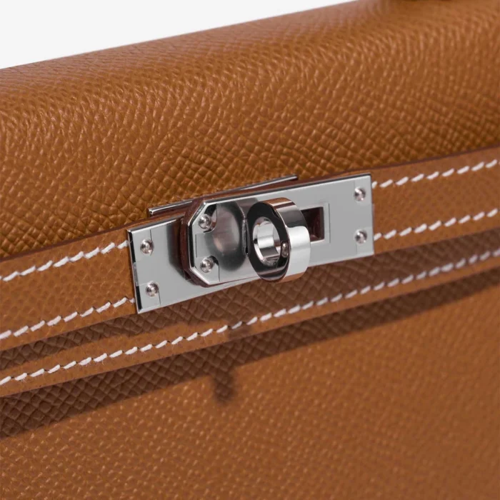 Mirror Quality Hermès Replicas Mini Kelly Epsom Gold PHW - DLF - Image 7