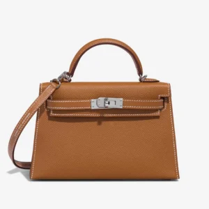 Mirror Quality Hermès Replicas Mini Kelly Epsom Gold PHW - DLF