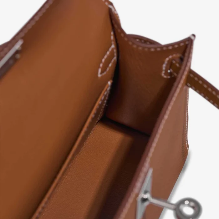 Mirror Quality Hermès Replicas Mini Kelly Epsom Gold PHW - DLF - Image 5