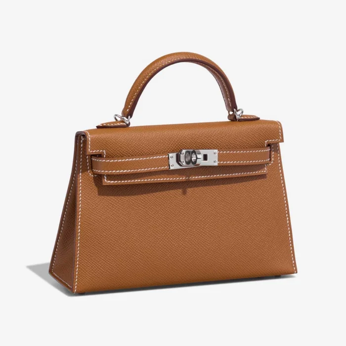 Mirror Quality Hermès Replicas Mini Kelly Epsom Gold PHW - DLF - Image 4