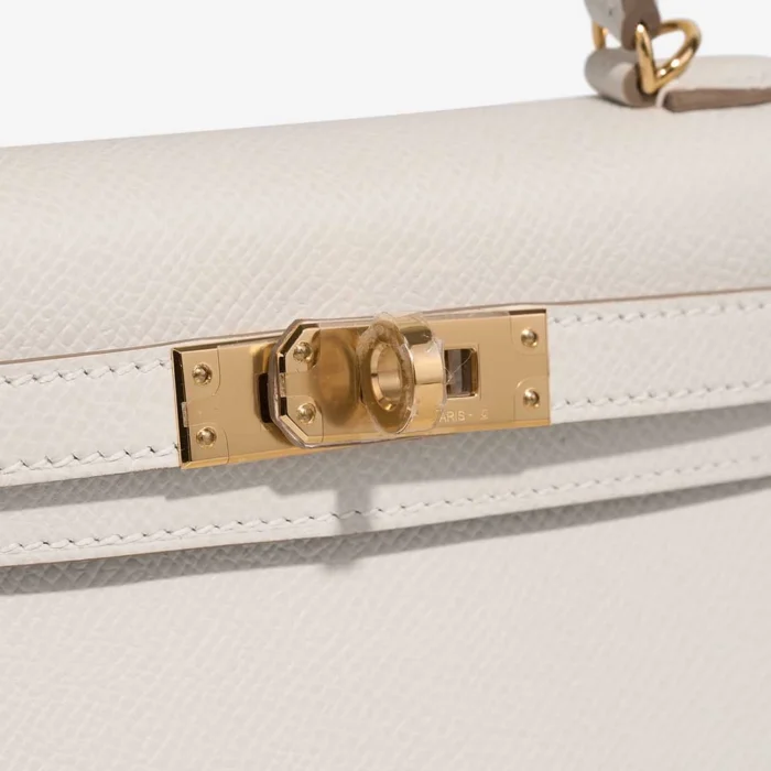 Mirror Quality Hermès Replicas Mini Kelly Epsom Gris Pale GHW - DLF - Image 7