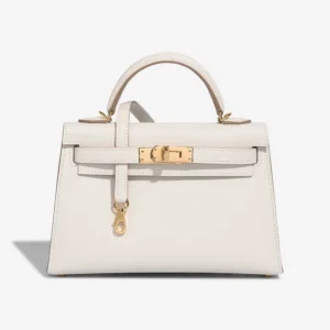 Mirror Quality Hermès Replicas Mini Kelly Epsom Gris Pale GHW - DLF