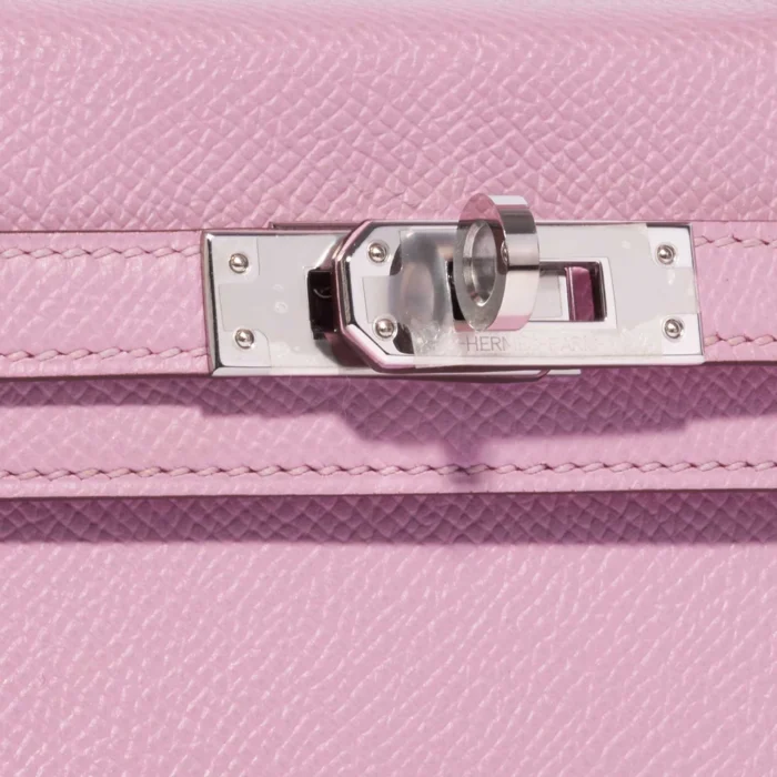 Mirror Quality Hermès Replicas Mini Kelly Epsom Mauve Sylvestre PHW - DLF - Image 7