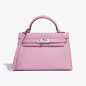 Mirror Quality Hermès Mini Kelly Mauve Sylvestre PHW | DLF
