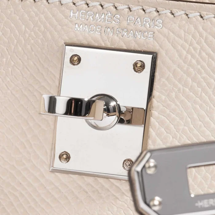 Mirror Quality Hermès Replicas Mini Kelly Epsom Nata PHW - DLF - Image 5