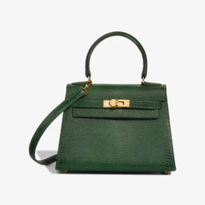 Mirror Quality Hermès Replicas Mini Kelly Niloticus Lizard Vert emeraude GHW - DLF