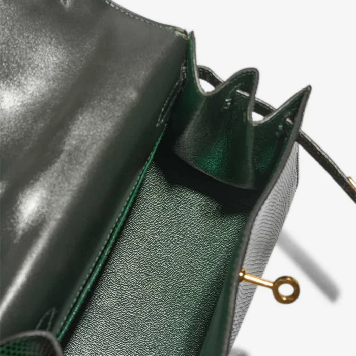 Mirror Quality Hermès Replicas Mini Kelly Niloticus Lizard Vert emeraude GHW - DLF - Image 5