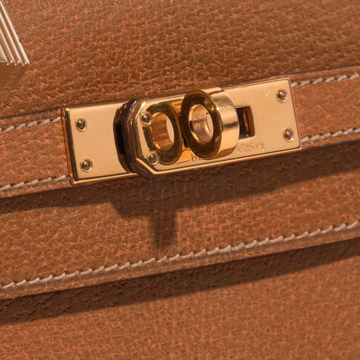 Mirror Quality Hermès Replicas Mini Kelly Porc Gold GHW - DLF - Image 7