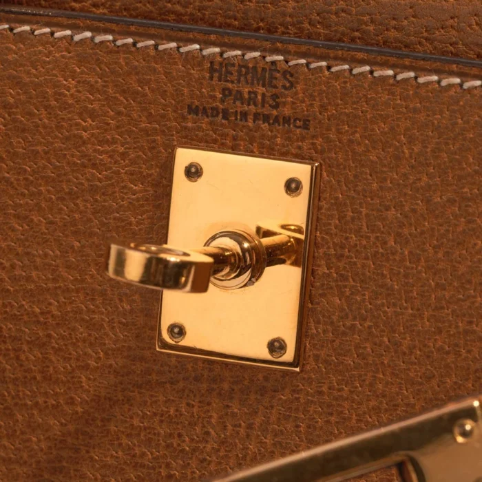Mirror Quality Hermès Replicas Mini Kelly Porc Gold GHW - DLF - Image 6