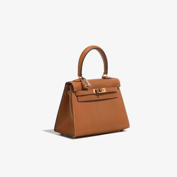 Mirror Quality Hermès Replicas Mini Kelly Porc Gold GHW - DLF - Image 4