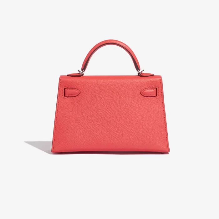 Mirror Quality Hermès Replicas Mini Kelly Verso Epsom Rose Jaipur/Rouge Vif PHW - DLF - Image 2