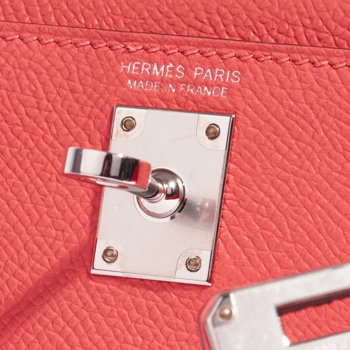 Mirror Quality Hermès Replicas Mini Kelly Verso Epsom Rose Jaipur/Rouge Vif PHW - DLF - Image 6