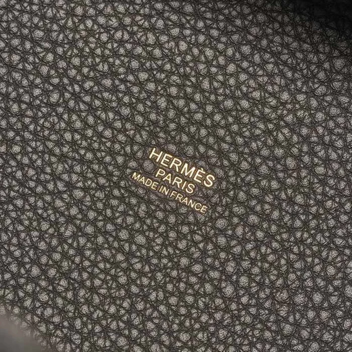 Mirror Quality Hermès Replicas Picotin 18 Clemence Dark Bronze GHW - DLF - Image 2