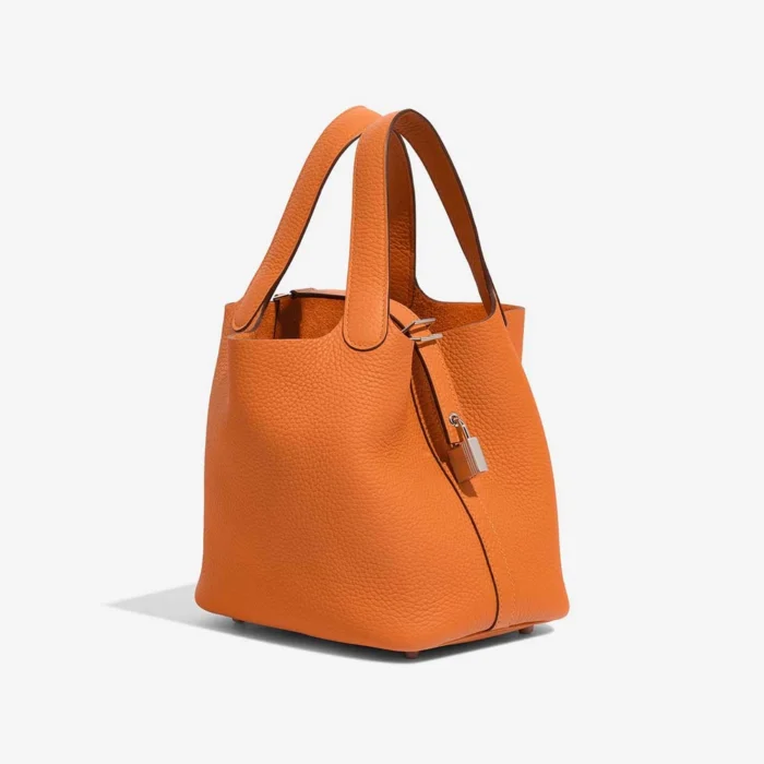Mirror Quality Hermès Replicas Picotin 18 Clemence Orange PHW - DLF - Image 6