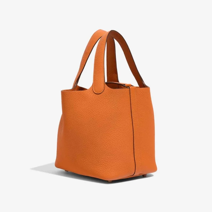 Mirror Quality Hermès Replicas Picotin 18 Clemence Orange PHW - DLF - Image 5