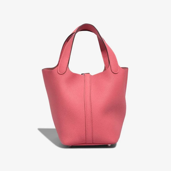 Mirror Quality Hermès Replicas Picotin 18 Clemence Rose Azalee PHW - DLF - Image 3