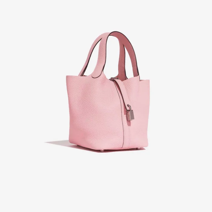 Mirror Quality Hermès Replicas Picotin 18 Clemence Rose Sakura PHW - DLF - Image 7