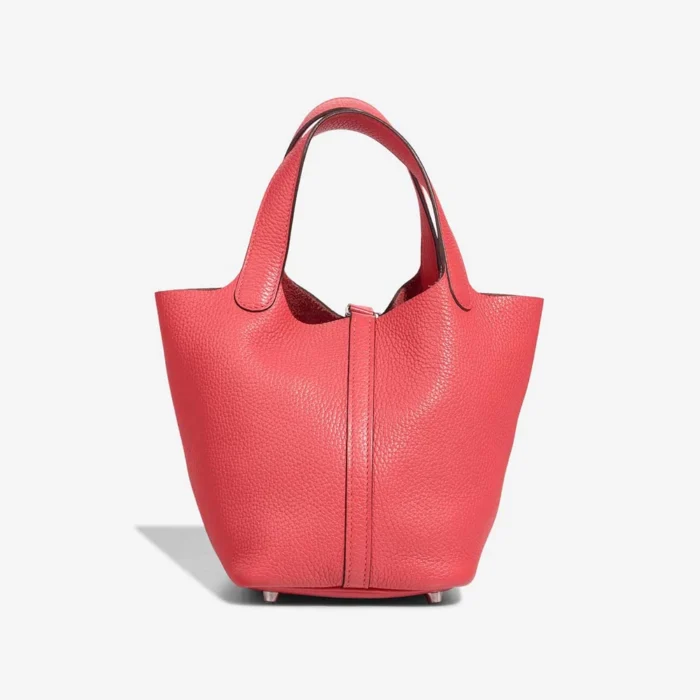 Mirror Quality Hermès Replicas Picotin 18 Clemence Rose Texas PHW - DLF - Image 3