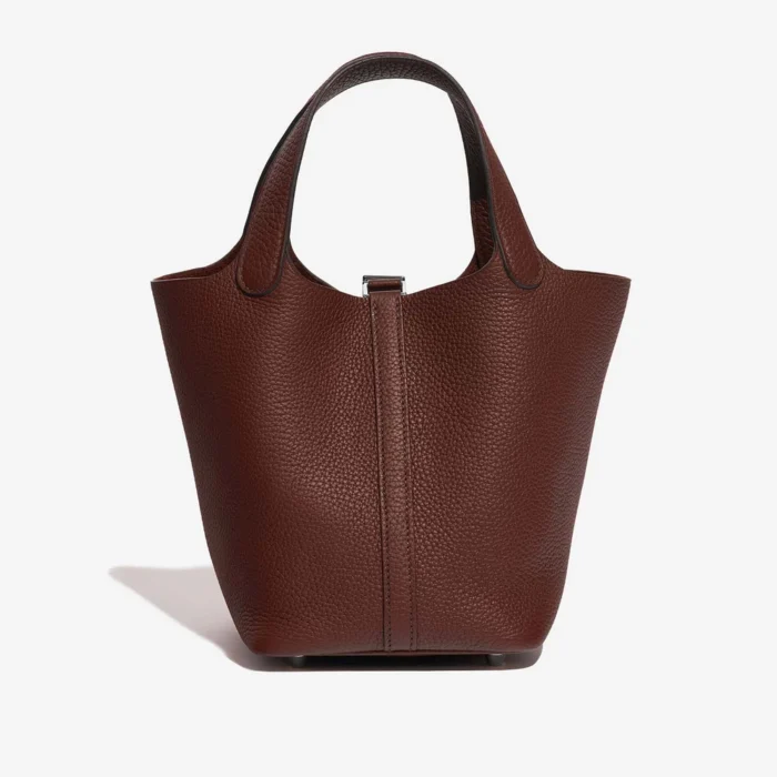 Mirror Quality Hermès Replicas Picotin 18 Clemence Rouge Sellier PHW - DLF - Image 3
