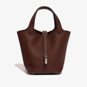 Mirror Quality Hermès Replicas Picotin 18 Clemence Rouge Sellier PHW – DLF