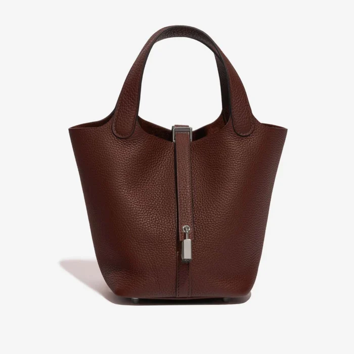 Mirror Quality Hermès Replicas Picotin 18 Clemence Rouge Sellier PHW – DLF
