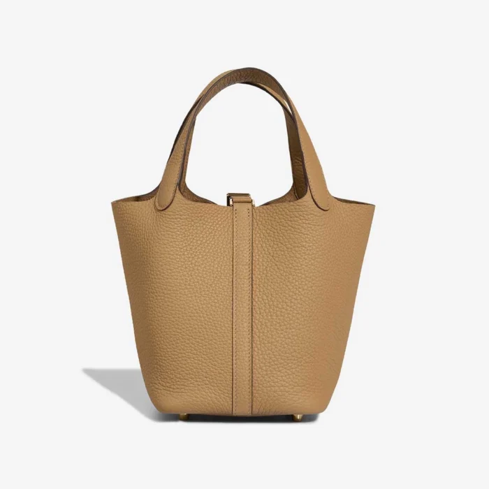 Mirror Quality Hermès Replicas Picotin 18 Taurillon Clemence Biscuit GHW - DLF - Image 3
