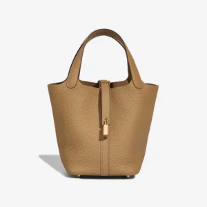 Mirror Quality Hermès Replicas Picotin 18 Taurillon Clemence Biscuit GHW - DLF