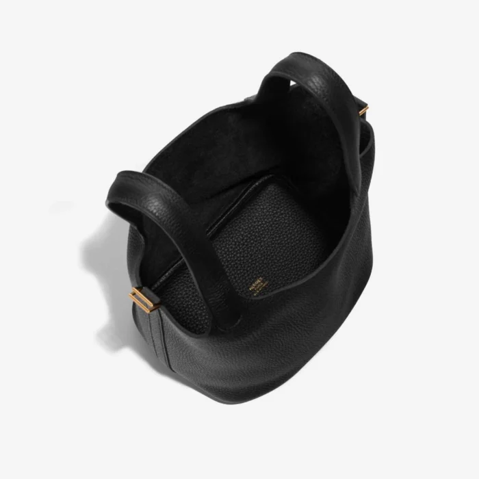 Mirror Quality Hermès Replicas Picotin 18 Taurillon Clemence Black GHW - DLF - Image 5