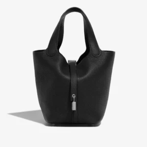 Mirror Quality Hermès Replicas Picotin 18 Black PHW - DLF