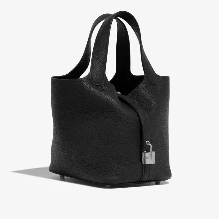 Mirror Quality Hermès Replicas Picotin 18 Taurillon Clemence Black PHW - DLF - Image 5