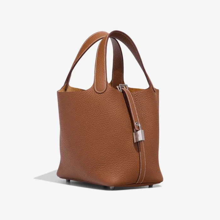 Mirror Quality Hermès Replicas Picotin 18 Taurillon Clemence Gold PHW - DLF - Image 5