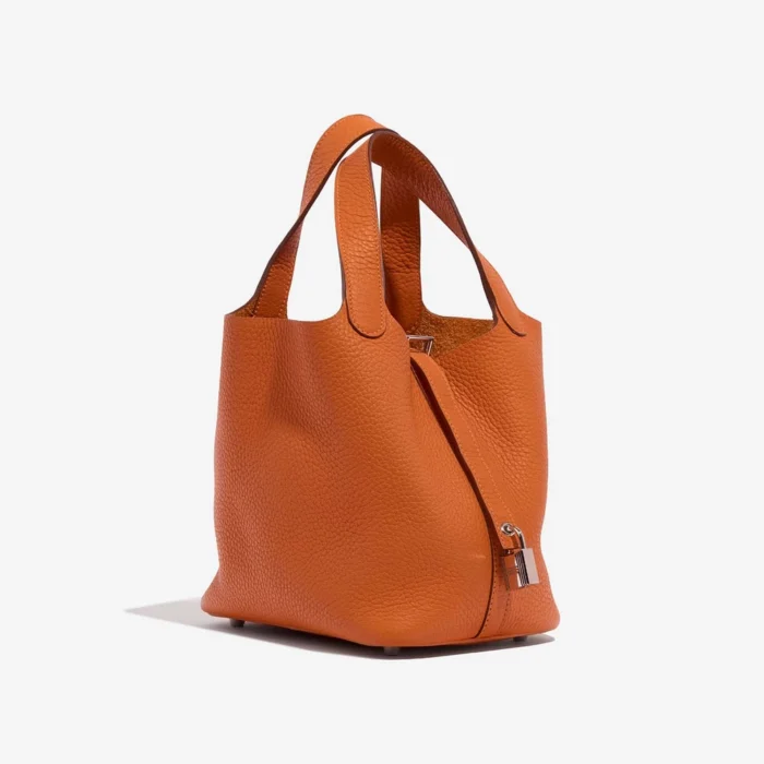Mirror Quality Hermès Replicas Picotin 18 Taurillon Clemence Orange PHW - DLF - Image 5