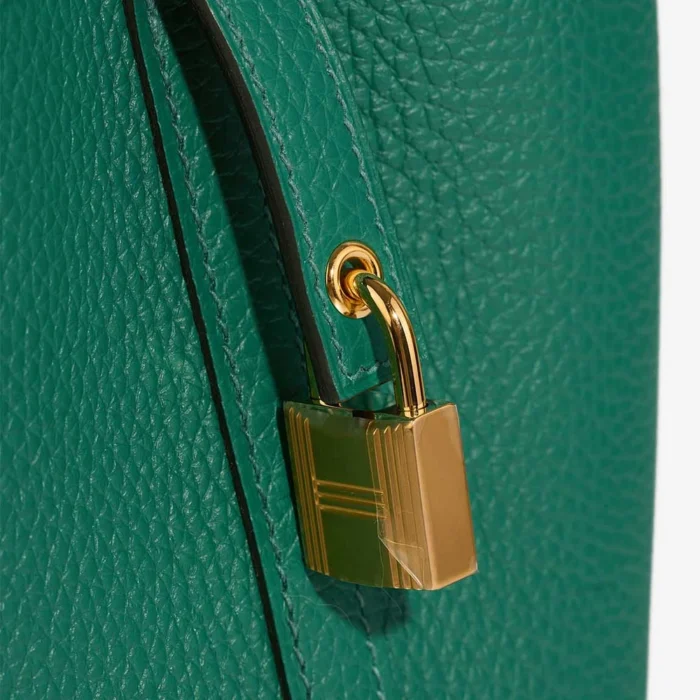 Mirror Quality Hermès Replicas Picotin 18 Taurillon Clemence Vert Vertigo GHW - DLF - Image 6