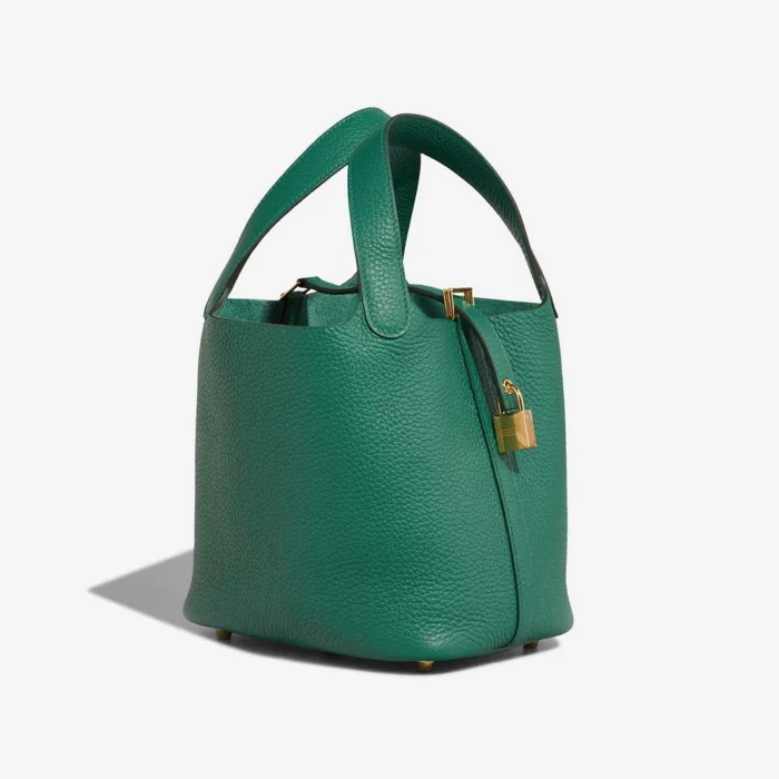 Mirror Quality Hermès Replicas Picotin 18 Taurillon Clemence Vert Vertigo GHW - DLF - Image 5