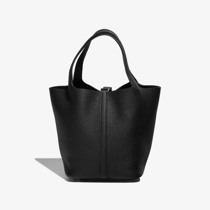 Mirror Quality Hermès Replicas Picotin 22 Clemence Black PHW - DLF - Image 3
