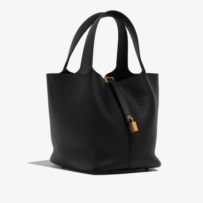 Mirror Quality Hermès Replicas Picotin 22 Taurillon Clemence Black GHW - DLF - Image 5