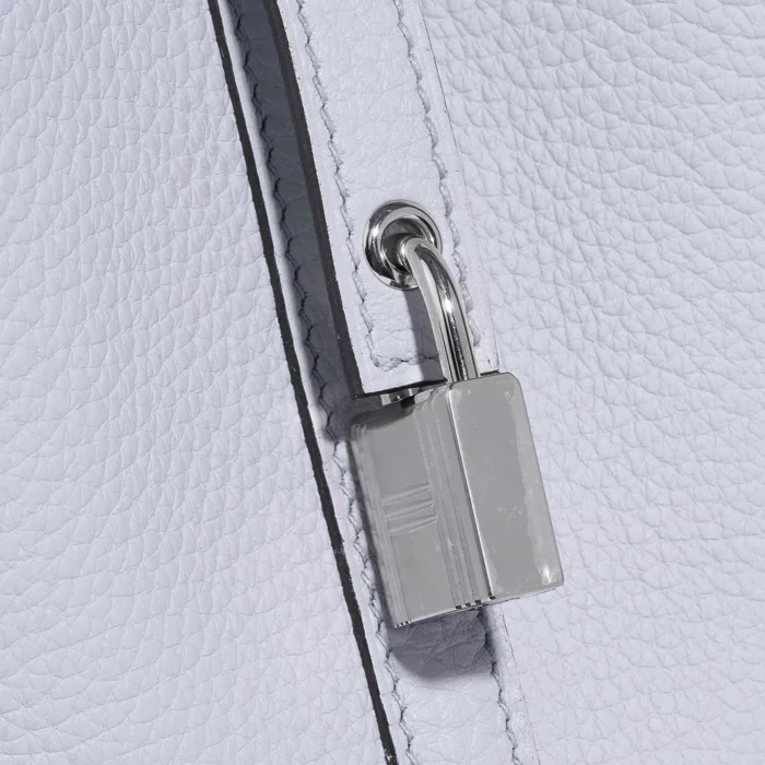 Mirror Quality Hermès Replicas Picotin 22 Taurillon Clemence Blue Pale PHW - DLF - Image 6