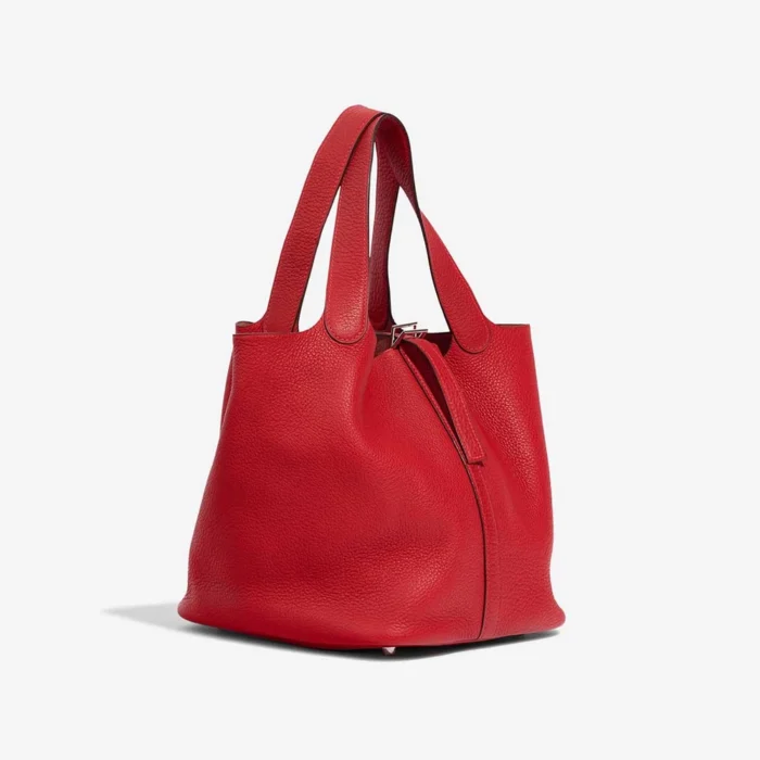 Mirror Quality Hermès Replicas Picotin 22 Taurillon Clemence Rouge Vif PHW - DLF - Image 6