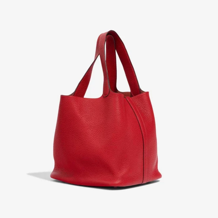Mirror Quality Hermès Replicas Picotin 22 Taurillon Clemence Rouge Vif PHW - DLF - Image 5