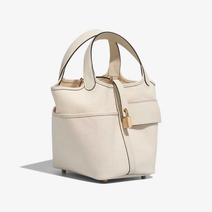 Mirror Quality Hermès Replicas Picotin Cargo 18 Toile Goeland/Swift Nata GHW - DLF - Image 5