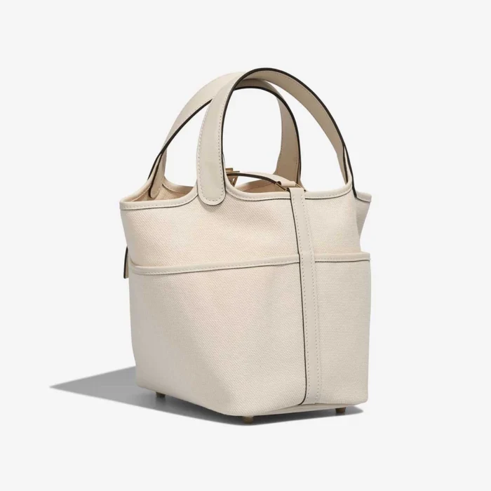 Mirror Quality Hermès Replicas Picotin Cargo 18 Toile Goeland/Swift Nata GHW - DLF - Image 4