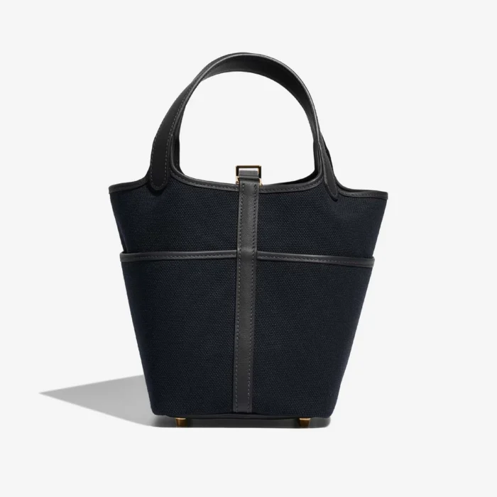 Mirror Quality Hermès Replicas Picotin Cargo 18 Toile/Swift Caban/Blue Marine GHW - DLF - Image 3